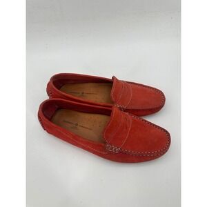 Mercanti Fiorentini Nubuck Leather‎ Driving Loafers Orange 6